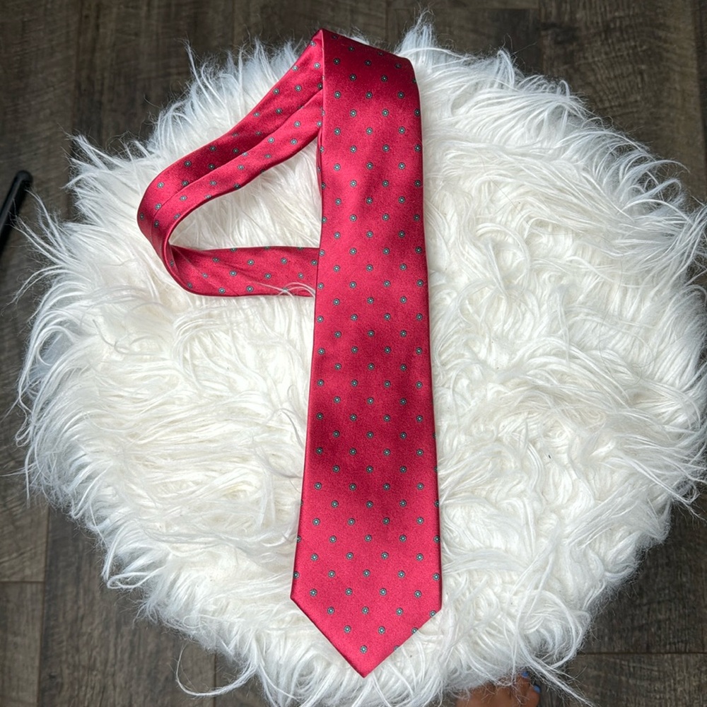 CHRISTIAN DIOR VINTAGE RED SILK TIE